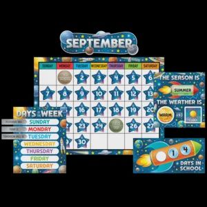 Outer Space Crew Calendar Bulletin Board