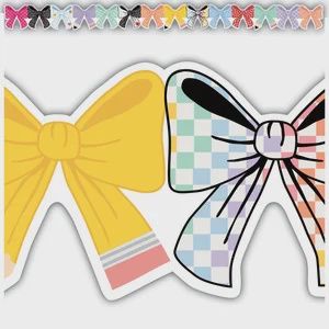 Cool for School Bows Die-Cut Border Trim