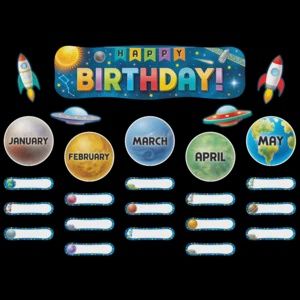 Outer Space Crew Happy Birthday Mini Bulletin Board