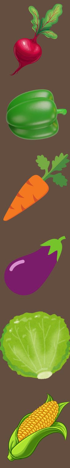 Vegetables Custom Border