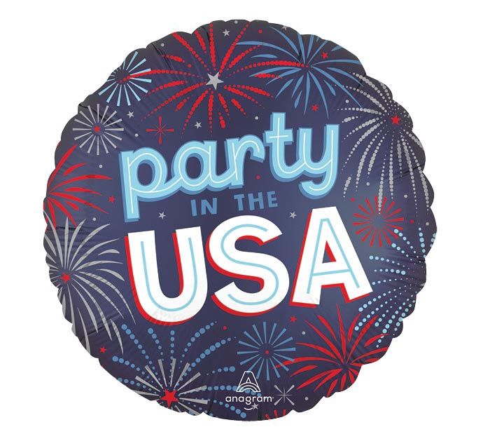 PAT 18" SATIN PATRIOTIC BU