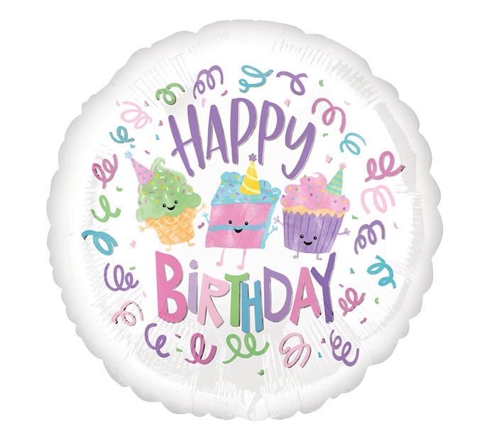HBD 17"*PKG* BDAY CHARACTE