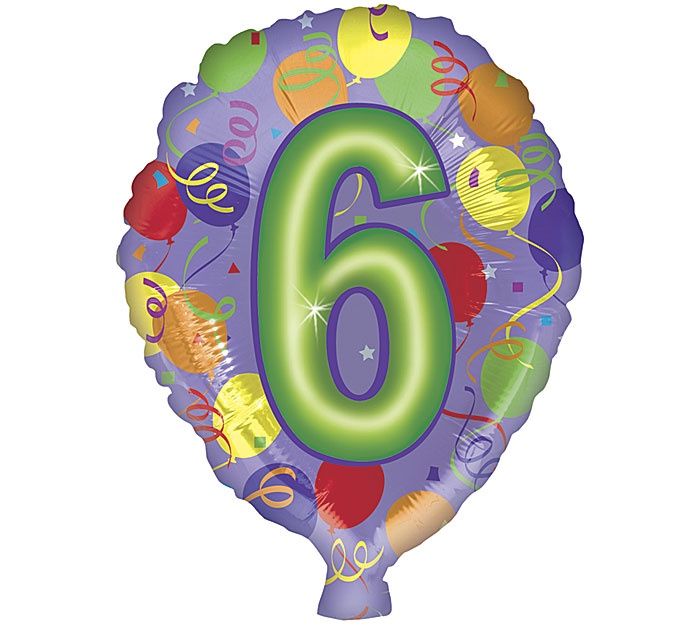 HBD 18" NUMBER 6 FOIL TEX