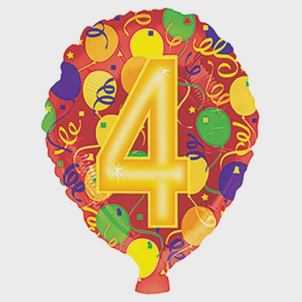 HBD 18" NUMBER 4 FOIL TEX