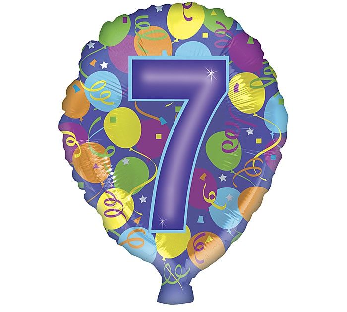 HBD 18" NUMBER 7 FOIL TEX