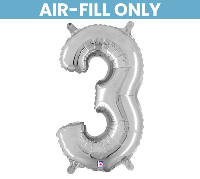 NUM 14" NUMBER 3 SHAPE SIL