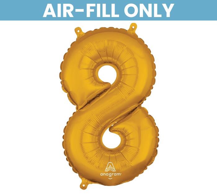 NUM 16"*PKG* NUMBER 8 GOLD