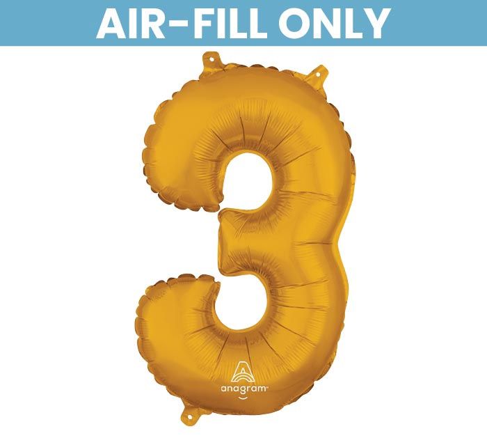 NUM 16"*PKG* NUMBER 3 GOLD