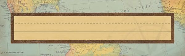 Travel the Map Flat Name Plate