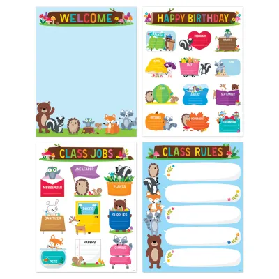 Woodland Friends Happy Birthday Poster