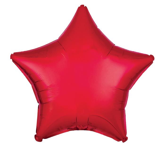 RED 19" STAR FOIL BALLOON