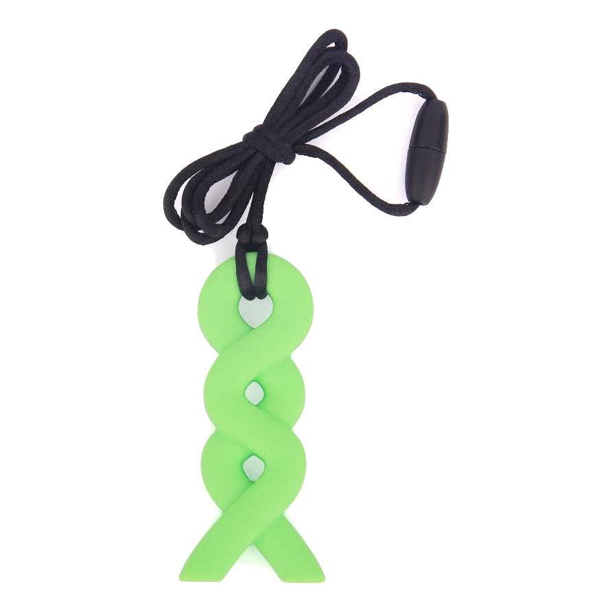 Chewy Silicone Twisty Pendant: various colors