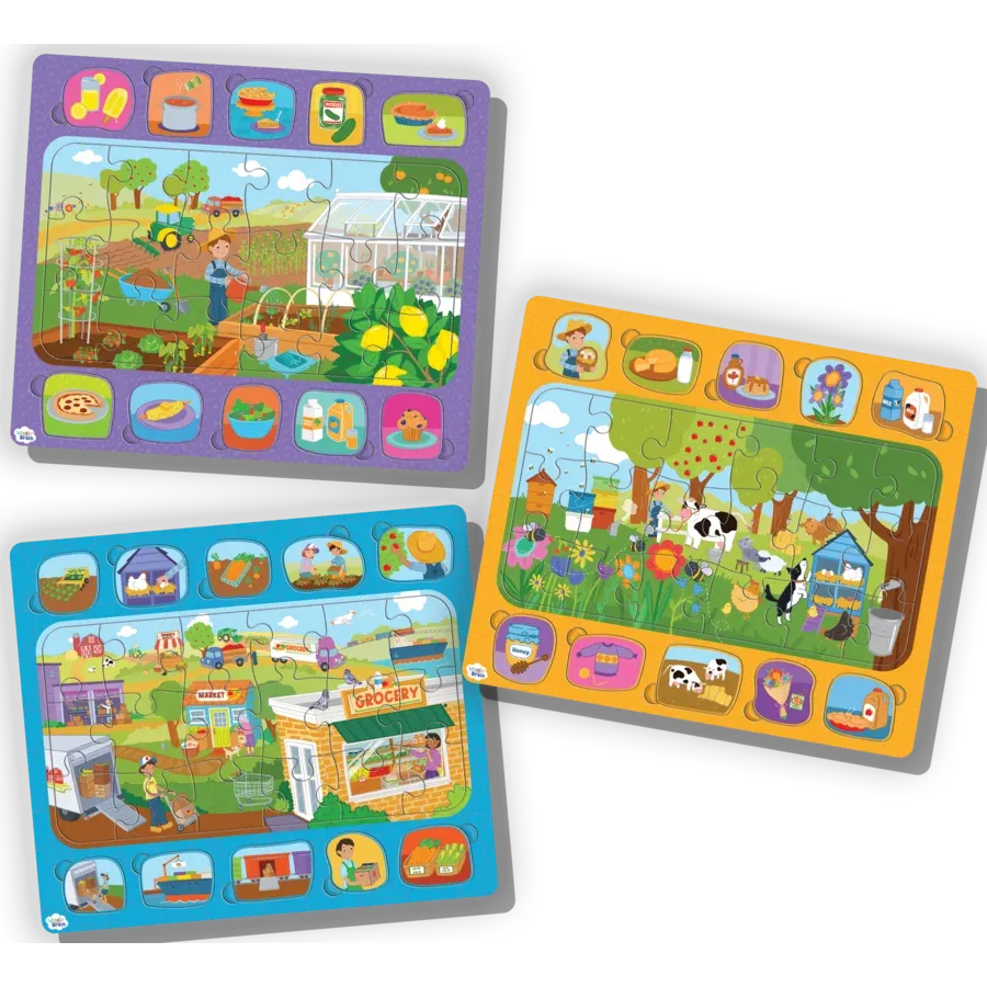 From Farms To You! Tray Puzzles 3-Pack