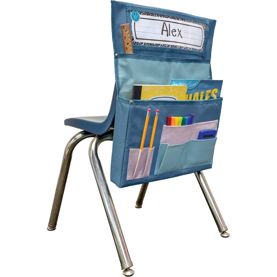 Blue &amp; Gray Chair Pocket - For Standard-Sized Chairs