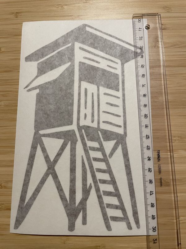 Autoaufkleber "Hochsitz", kupfer-métallic, ausgestanzt