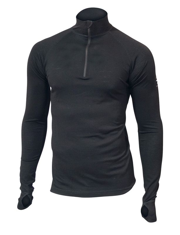 Ivanhoe Merino Langarm Shirt Felix, das moderne Gnägi, schwarz, XXL