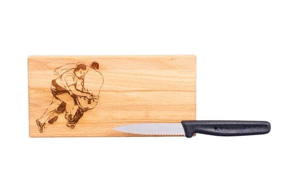 Messerbrett Messerbrett "Hosenlupf" 18,5x9x2cm, Buche