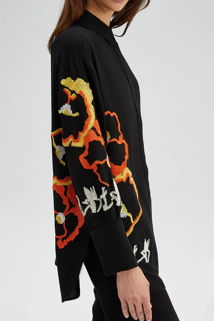 Embroided Viscome Shirt