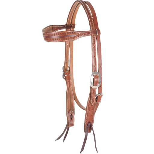 BROWBAND HEADSTALL WITH ROPE TOOLING