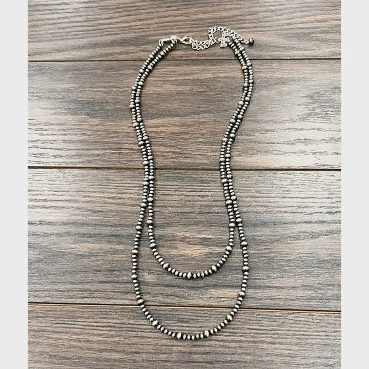 ISAC TRADING INC. 26" 2-STRAND NAVAJO BEAD NECKLACE