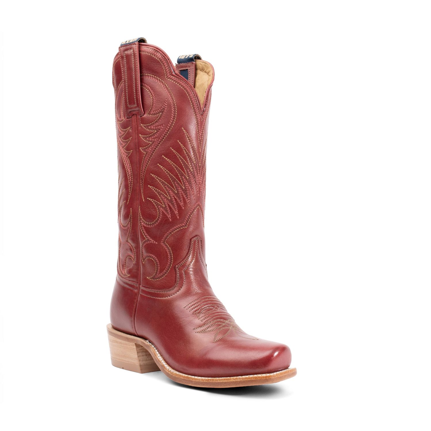 HYER WOMEN'S LEAWOOD CUTTER TOE BOOT - RED COWHIDE