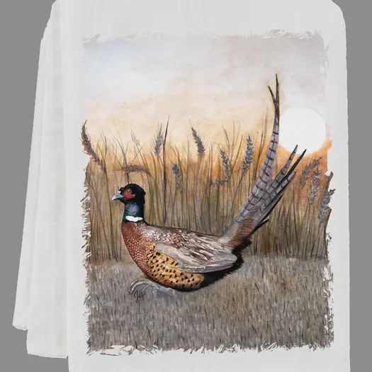 DOLLY ESTELLE TEA TOWEL - PHEASANTLY SURPRISED