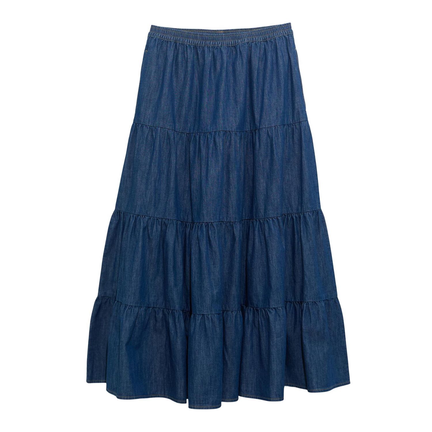 WRANGLER WOMEN'S RETRO VINTAGE DENIM SKIRT - DARK DENIM
