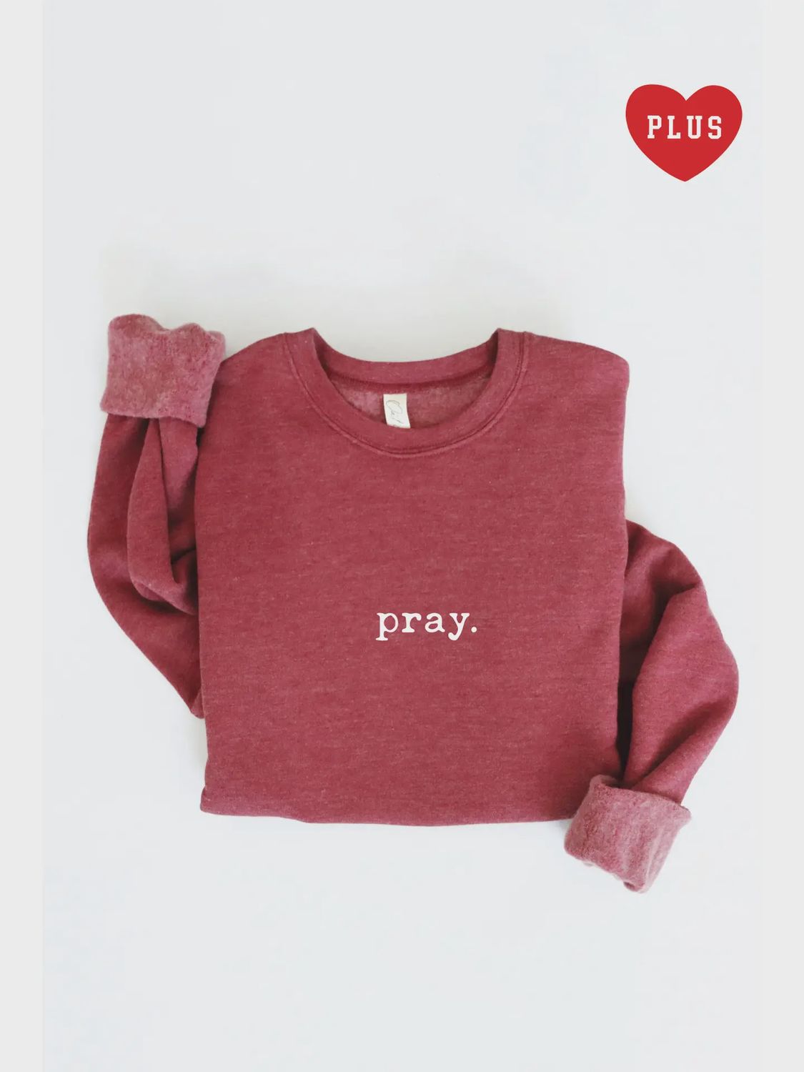 OAT COLLECTIVE WOMEN'S PRAY. CREW SWEATSHIRT - MAROON
