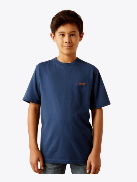 ARIAT BOYS' TOUGH SPACE SHORT SLEEVE TEE