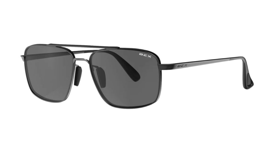 BEX SUNGLASSES - ACCEL, COLOR: MATTE BLACK/GREY