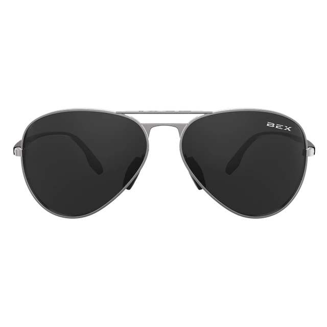 BEX SUNGLASSES - WESLEY X, COLOR: BLACK GREY/BLUE SILVER