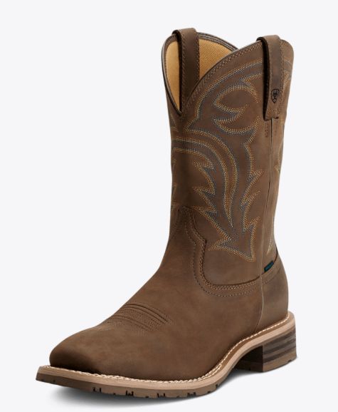 ARIAT MEN'S HYBRID RANCHER WATERPROOF BOOT - OIL BROWN