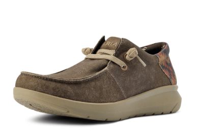 ARIAT MEN'S STRETCH LACE HILO SHOE - DARK TAN/AZTEC