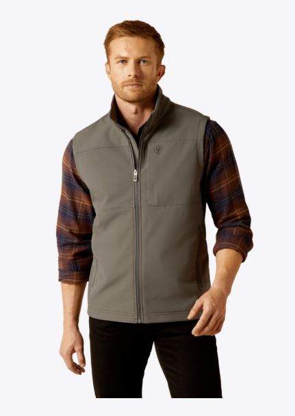 ARIAT MEN'S VERNON SOFTSHELL VEST - GREY