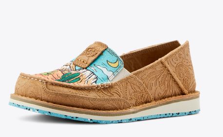 ARIAT WOMEN'S CRUISER - TAN SUEDE EMBOSS/ARIZONA SKY