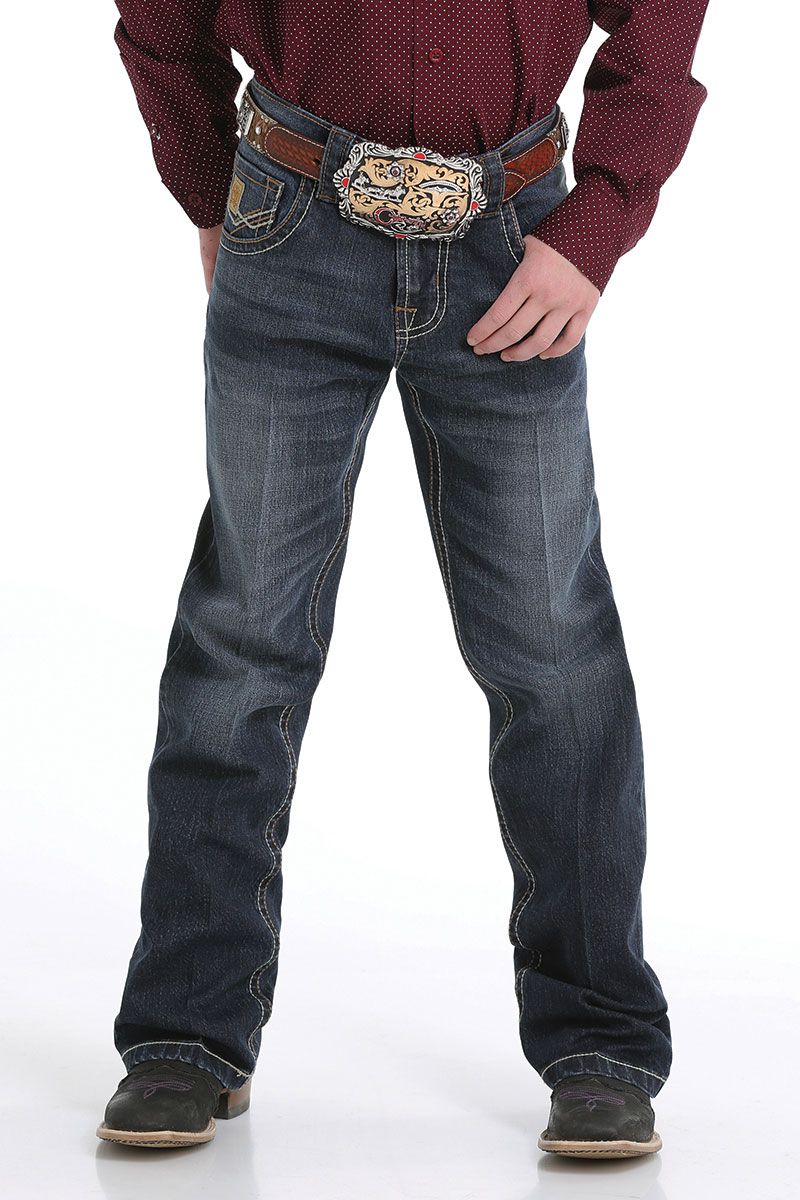 CINCH BOYS' ARENA FLEX RELAXED FIT JEAN - DARKWASH