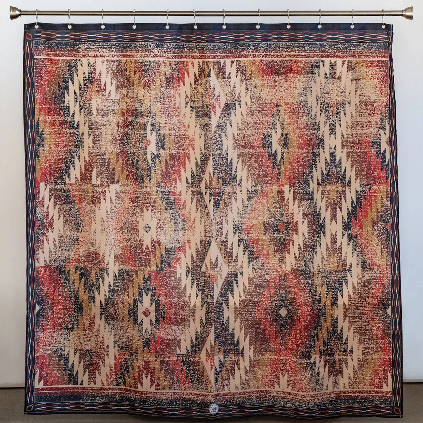 FRINGE SCARVES SHOWER CURTAIN, STYLE: JUST PRAYING
