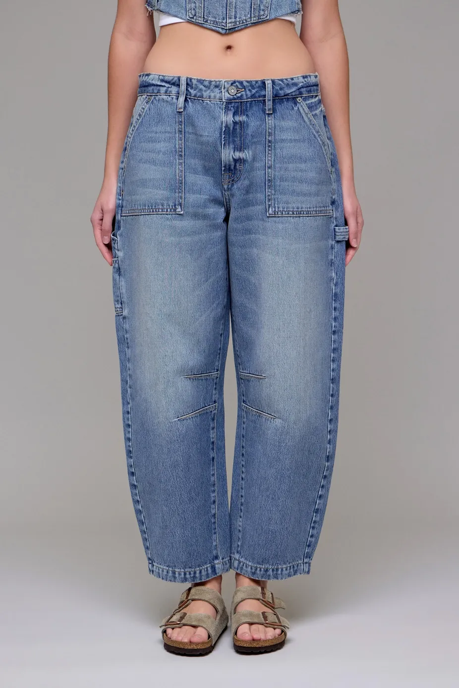 HIDDEN WOMEN'S SAMMIE CROPPED BARREL FIT JEAN