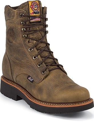 JUSTIN MEN'S 440 RUGGED WORK BOOT - TAN/GAUCHO
