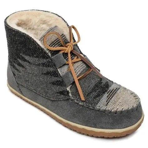 MINNETONKA WOMEN'S TORREY SLIPPER BOOT - GRAY AZTEC