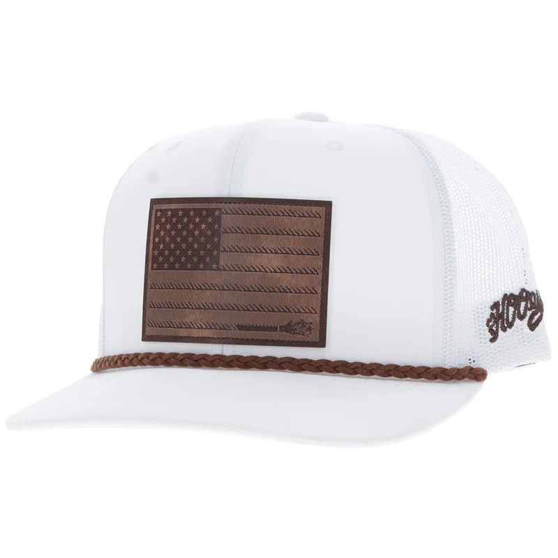 HOOEY LIBERTY ROPER CAP, COLOR: WHITE