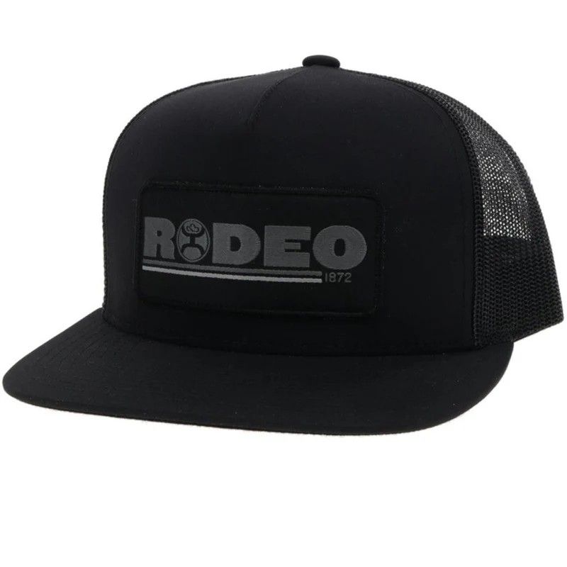 HOOEY RODEO TRUCKER SNAP BACK CAP, COLOR: BLACK