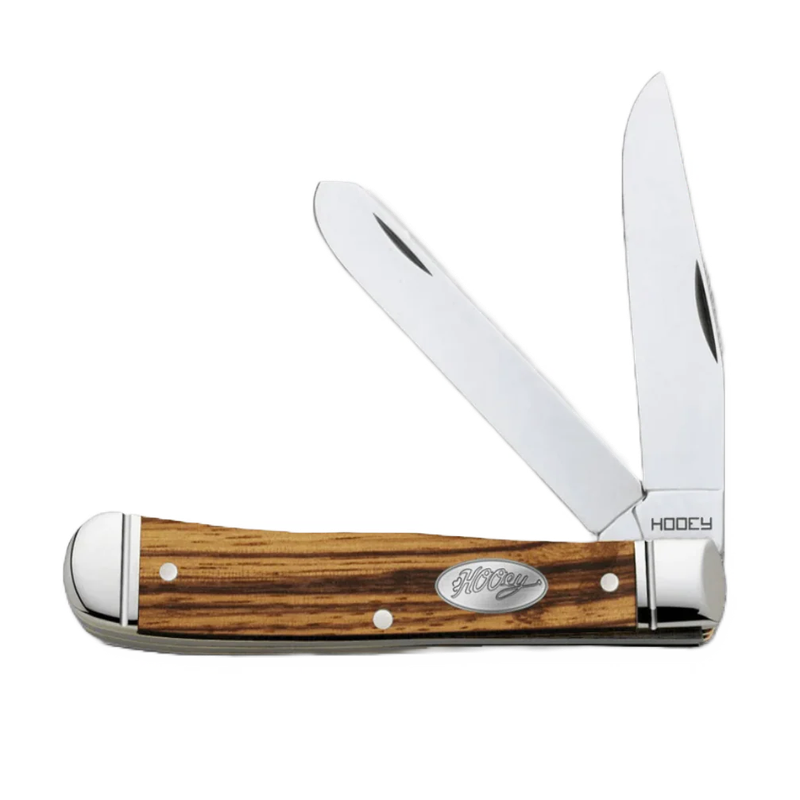 HOOEY ZEBRA WOOD TRAPPER KNIFE