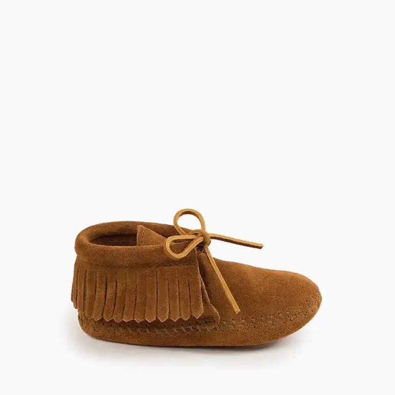 MINNETONKA KIDS' CLASSIC FRINGE SOFTSOLE BOOT - BROWN