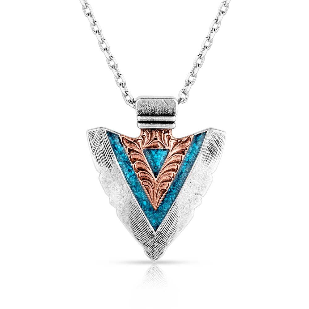 MONTANA SILVERSMITHS MEN'S INNER TURQUOISE ARROW NECKLACE