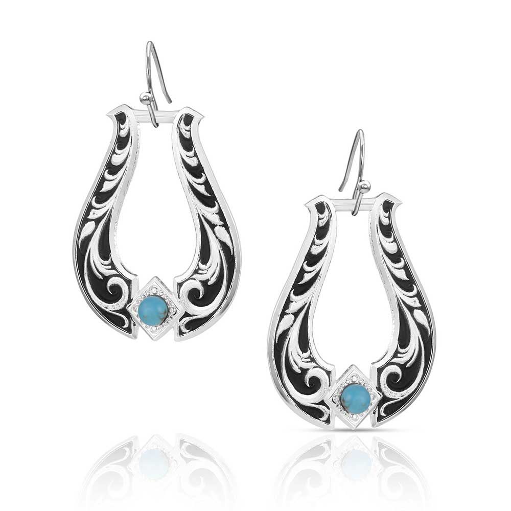 MONTANA SILVERSMITHS CALLIE'S TURQUOISE TRAIL EARRINGS