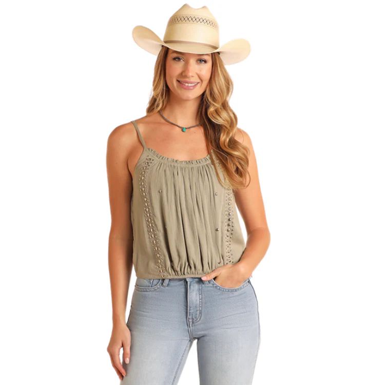 ROCK &amp; ROLL DENIM WOMEN'S STUDDED CAMI