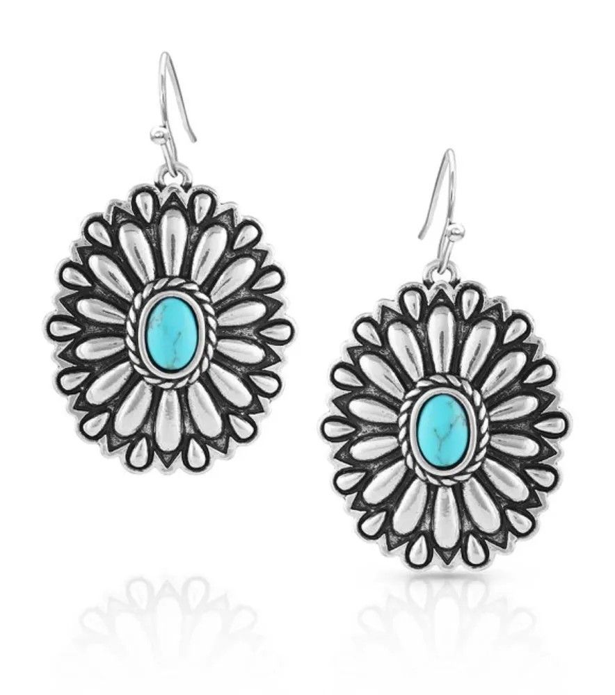 MONTANA SILVERSMITHS SUNFLOWER CONCHO EARRINGS