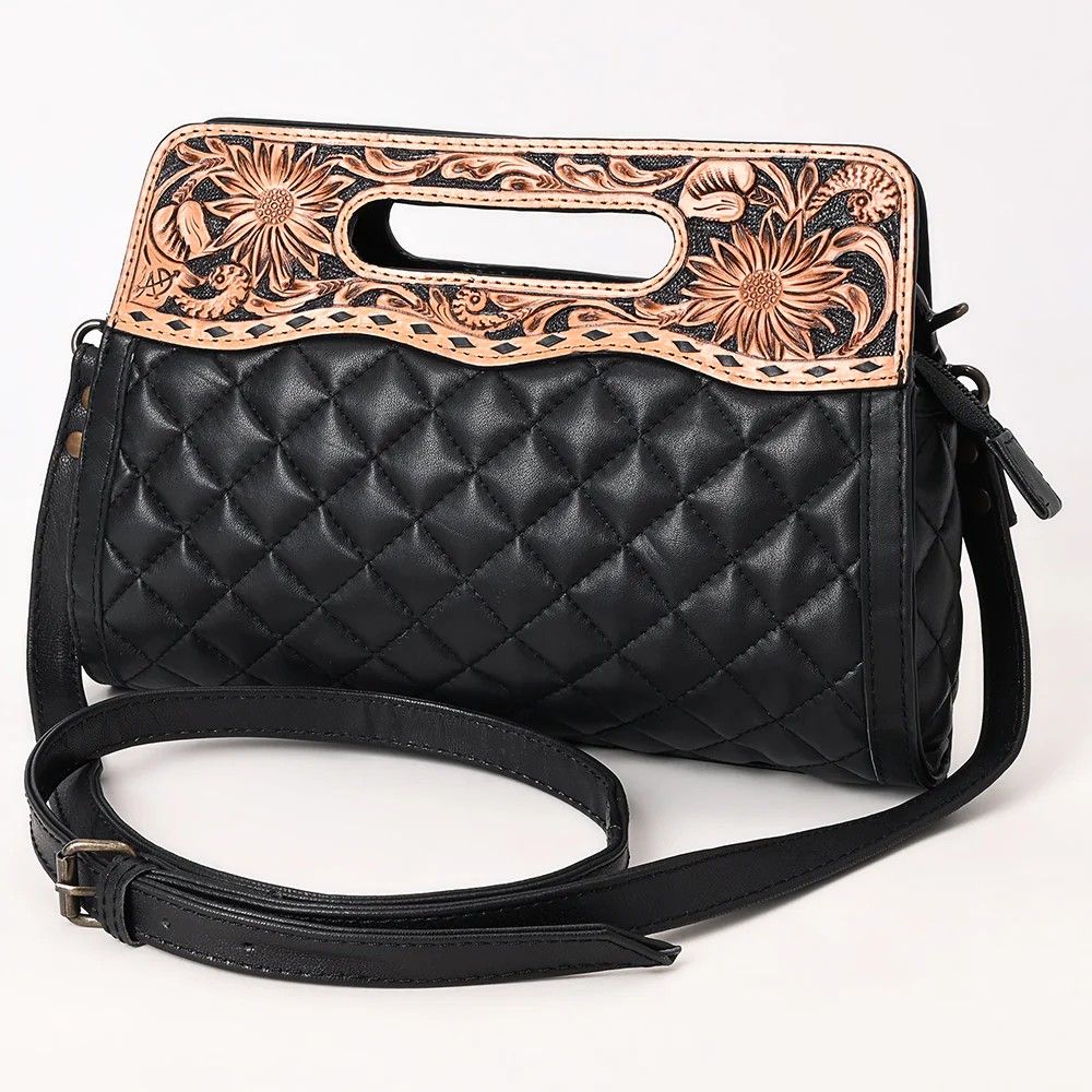 AMERICAN DARLING HAND TOOLED/QUILTED CLUTCH