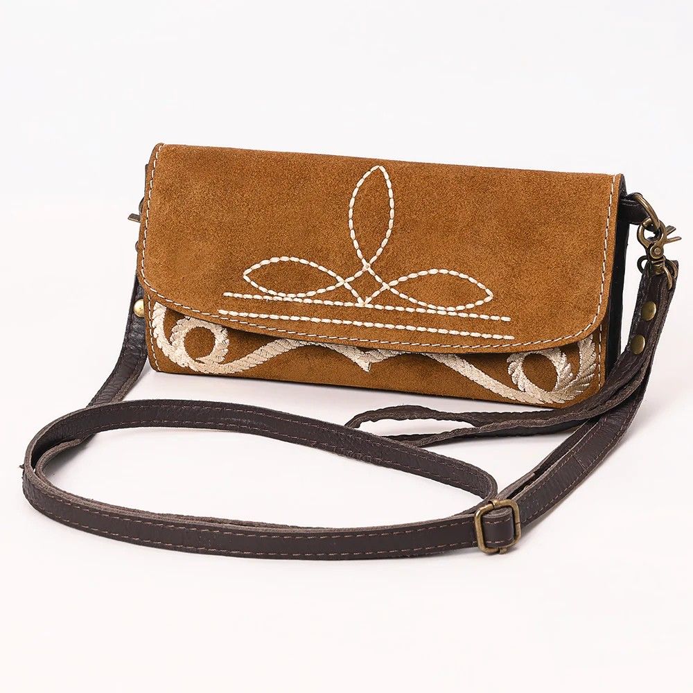 AMERICAN DARLING WESTERN GENUINE LEATHER CLUTCH